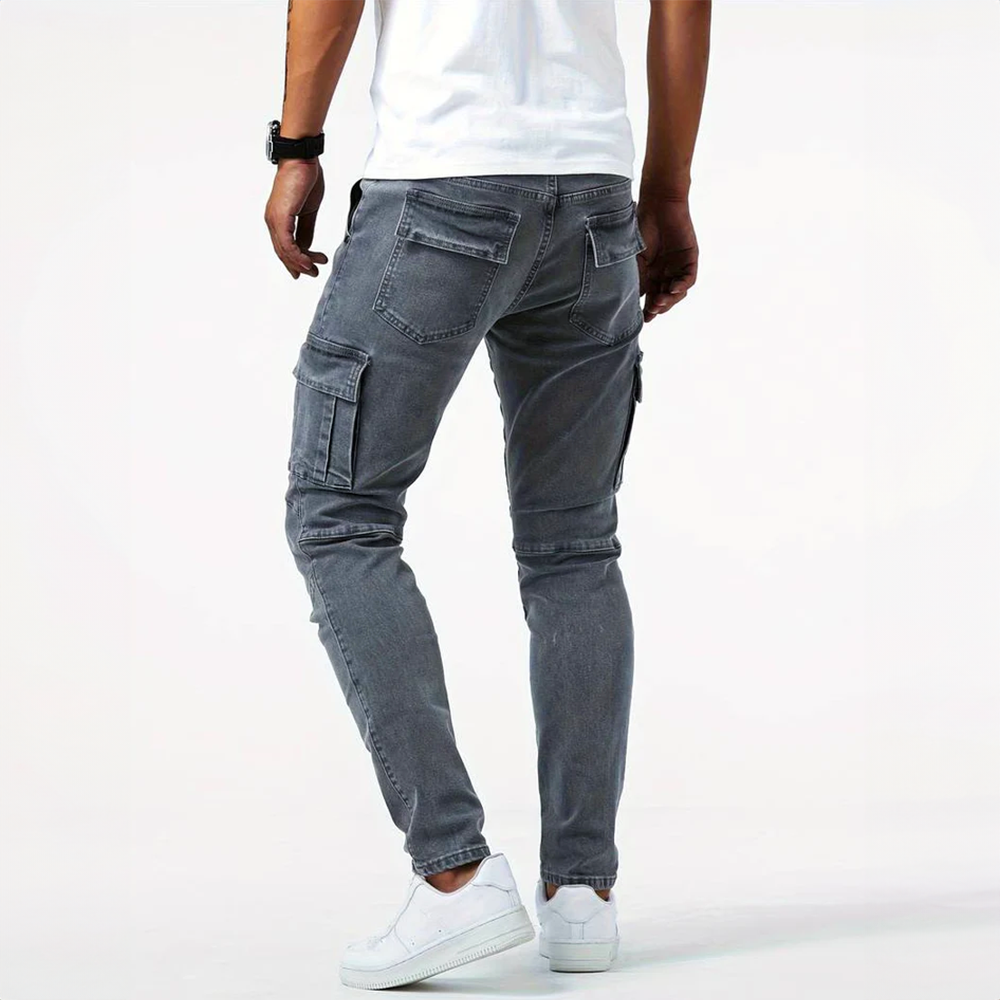 Slim Fit Cargo Jeans til Herrer