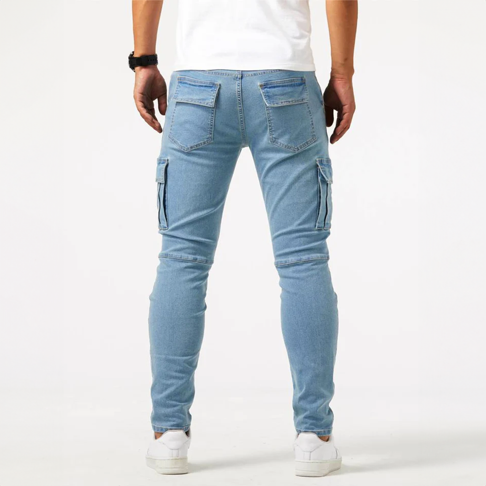 Slim Fit Cargo Jeans til Herrer