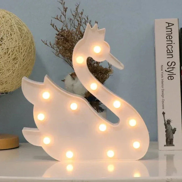 Dyre-tema Bordlampe med Blød LED Belysning