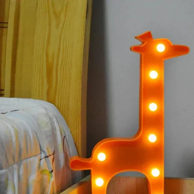 Dyre-tema Bordlampe med Blød LED Belysning