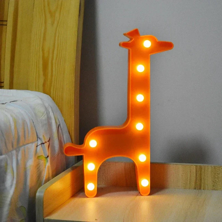 Dyre-tema Bordlampe med Blød LED Belysning