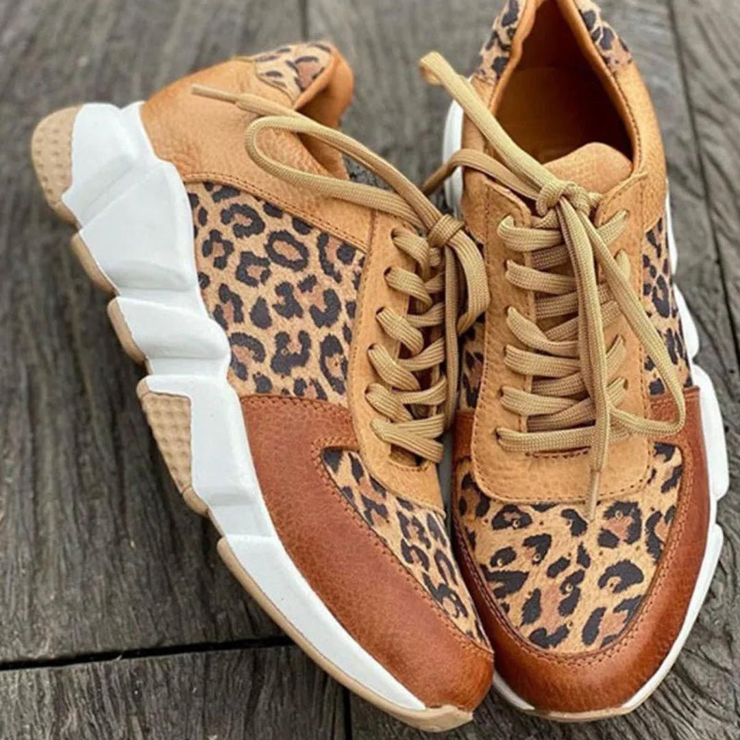 Dorothea | Dame Mode Chunky-Print-Sneakers
