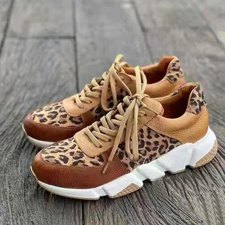 Dorothea | Dame Mode Chunky-Print-Sneakers