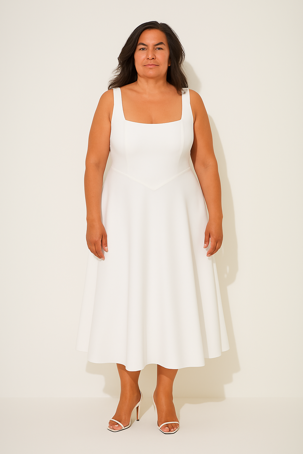 Angela™ | Tidløs Flowy Midi Kjole