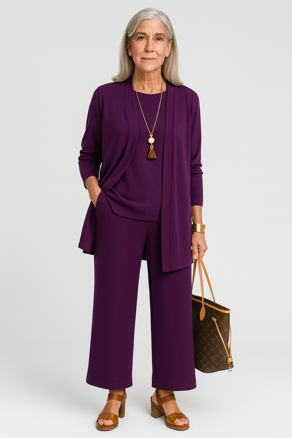 Blair | Kvinders 3-dels Cardigan Tank Top & Bred Ben Bukser Sæt