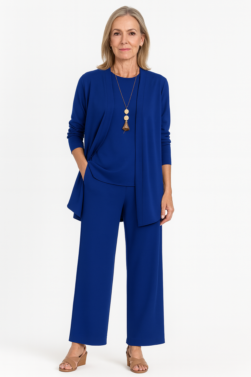 Blair | Kvinders 3-dels Cardigan Tank Top & Bred Ben Bukser Sæt