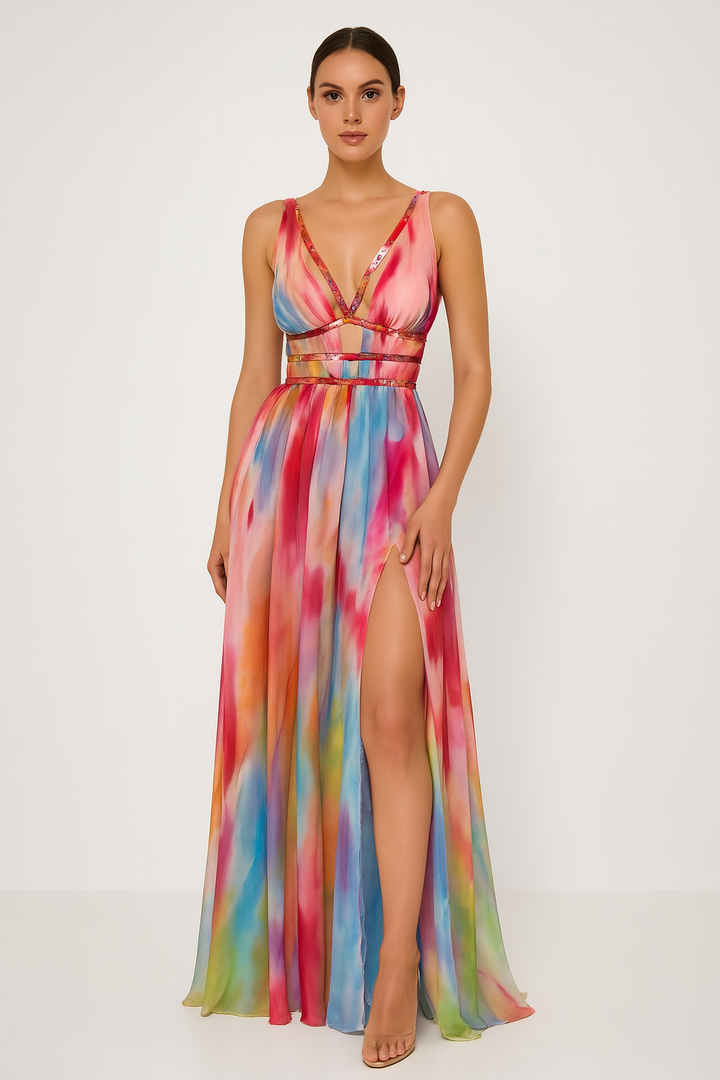 Adrienne™ | Malet Maxi Kjole