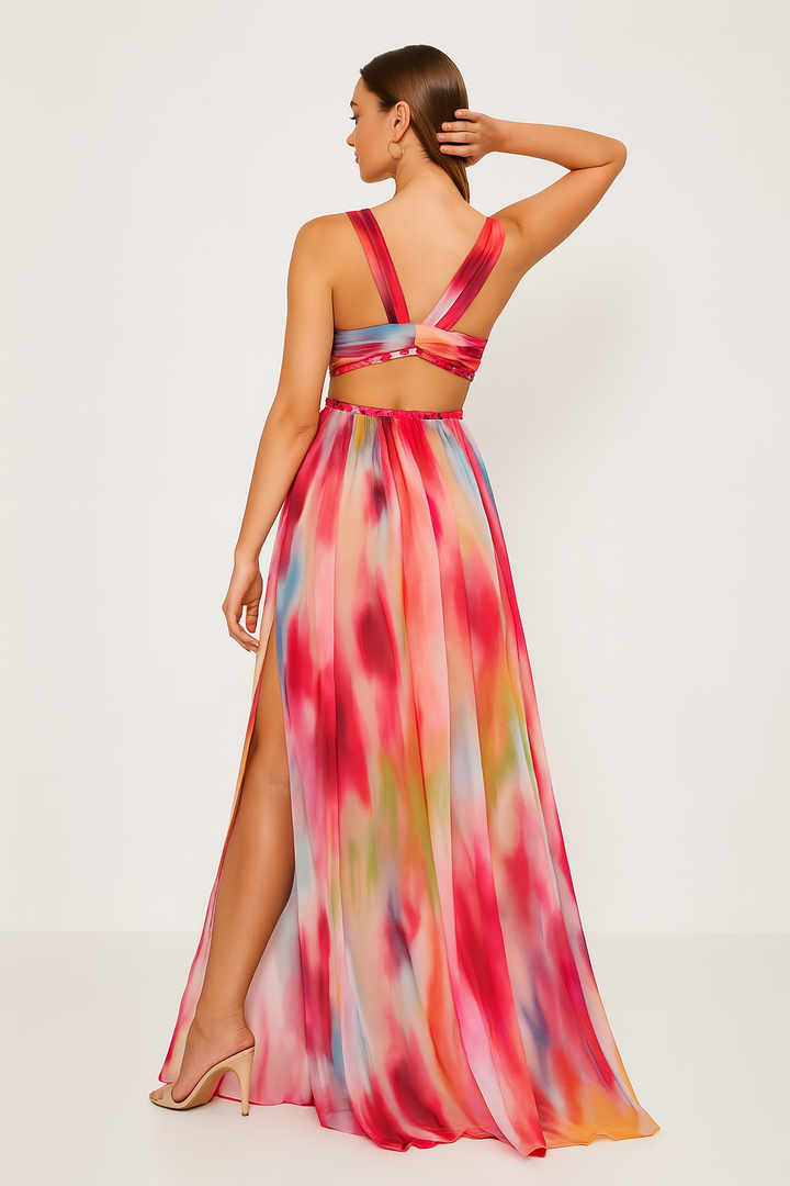 Adrienne™ | Malet Maxi Kjole