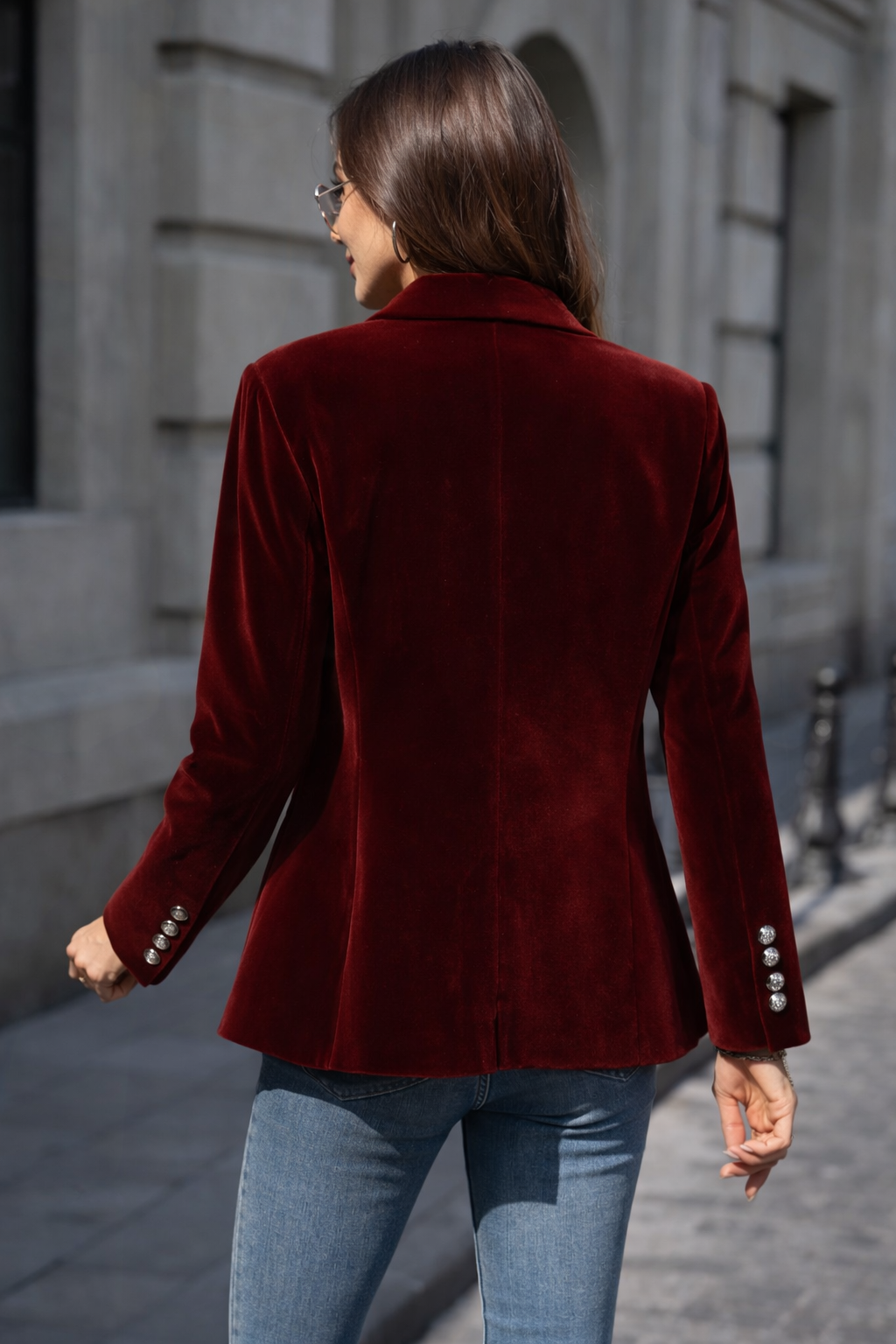 Carole™ | Elegant Velvet Blazer