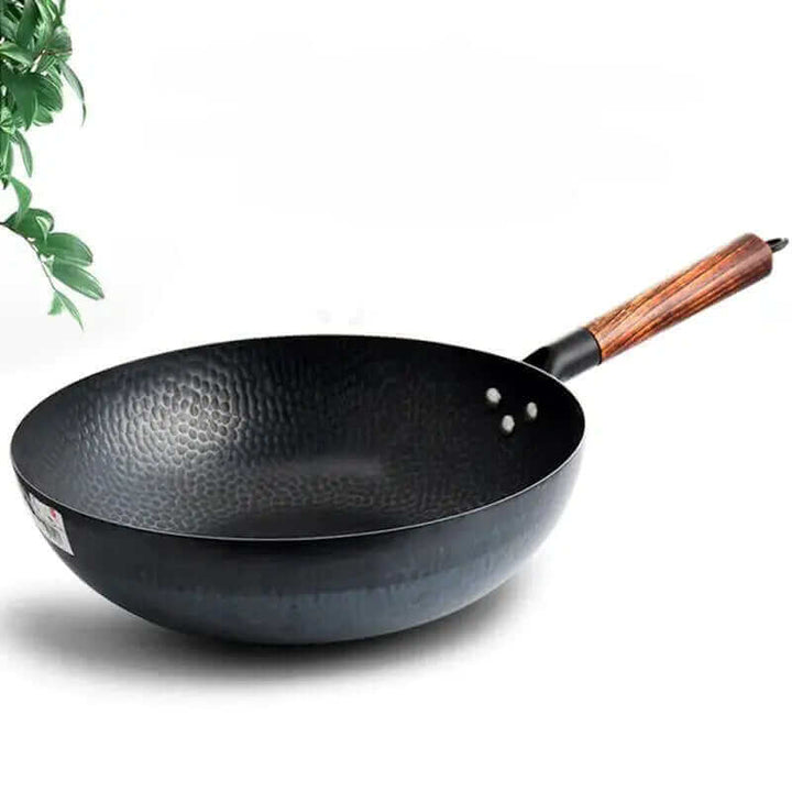 Kinesisk Jernwok 32 cm med Trælåg