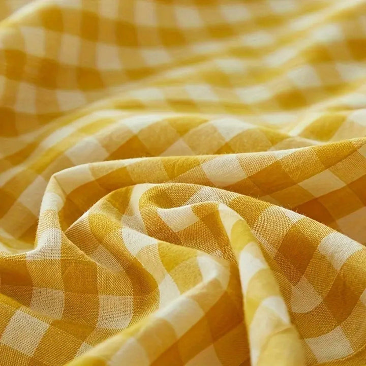 Gingham Mikrofiber Pudevårdsbetræk med Kuvertlukning