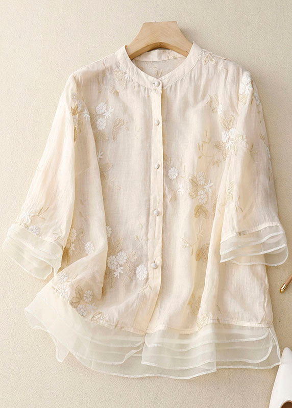 Kourtney™ | Elegant Bluse med Blomsterdetaljer