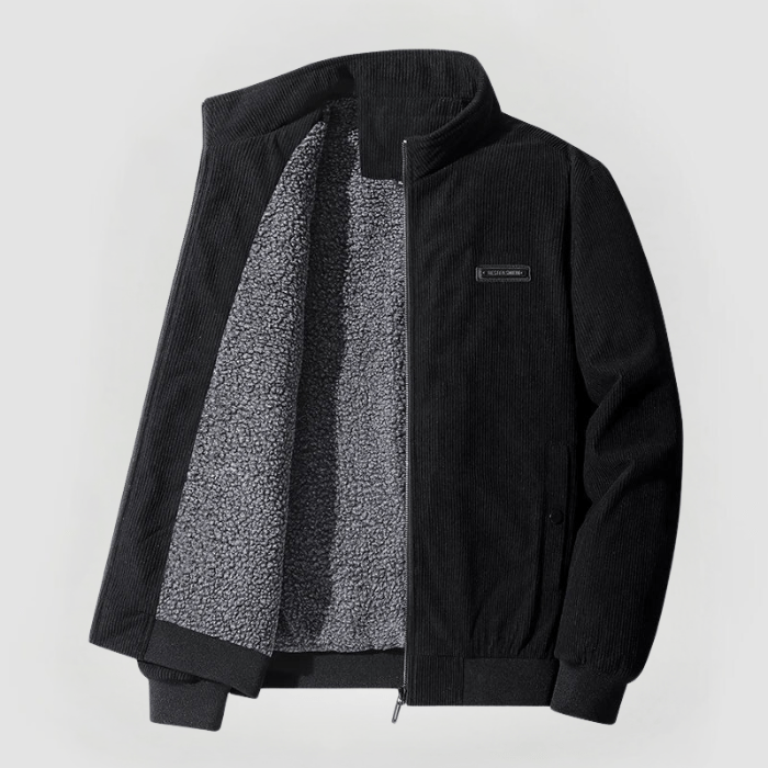 Cordjacke med Stehkrave og Varmt Futter