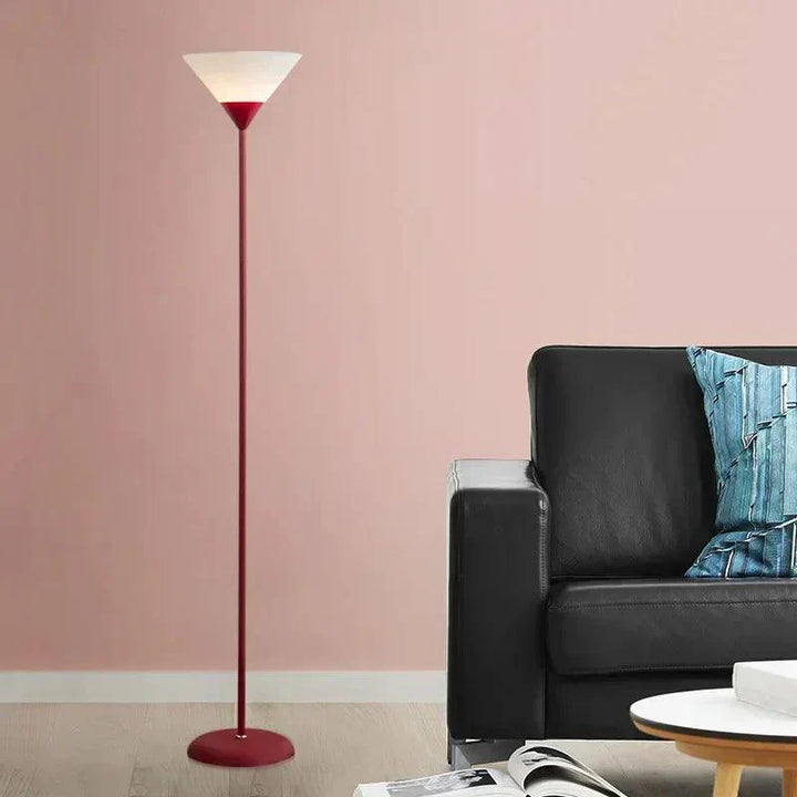 Moderne LED Gulvlampe i Sort eller Hvid med Varmt Lys