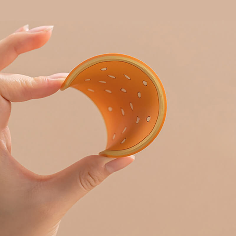 Burgerformede PVC Coasters - Sæt med 8 Stykker
