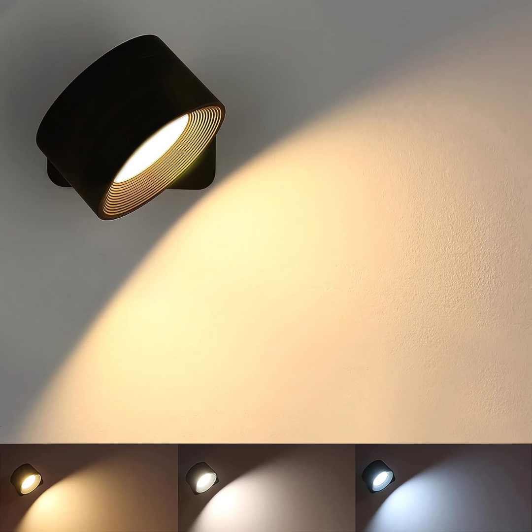 Genopladelig Trådløs Væglampe med 360° Rotation