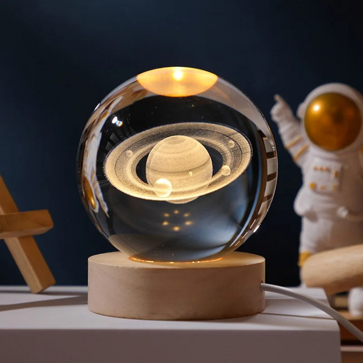 Elegant Glas Globus Lampe med Miljøvenlig LED Base