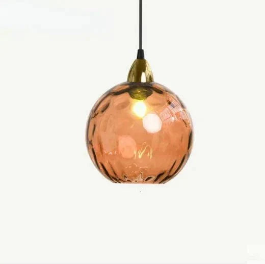 Transparent Glas Pendelampe med E27 LED Lyskilde