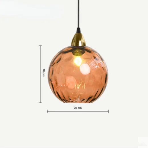 Elegant Glas Pendel Lys med Justerbar Højde