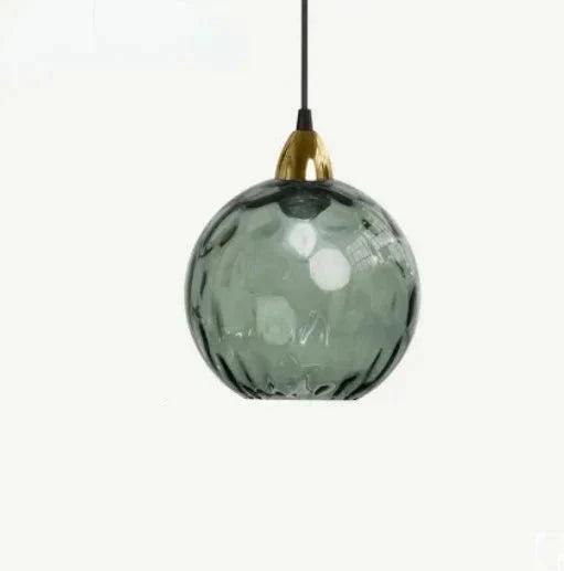 Transparent Glas Pendelampe med E27 LED Lyskilde