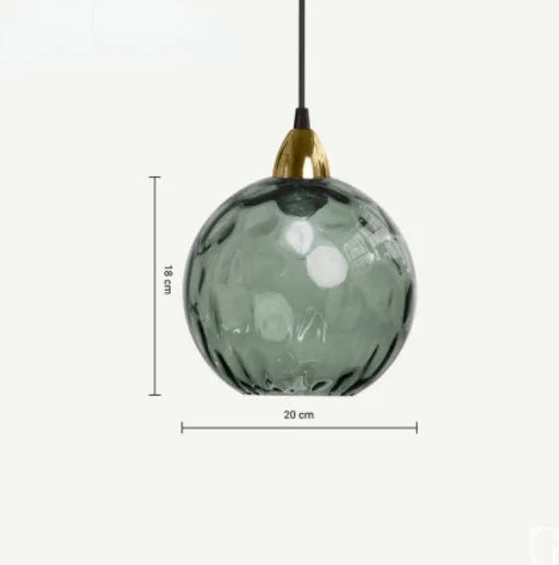 Elegant Glas Pendel Lys med Justerbar Højde
