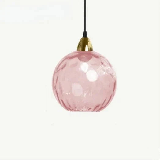 Transparent Glas Pendelampe med E27 LED Lyskilde