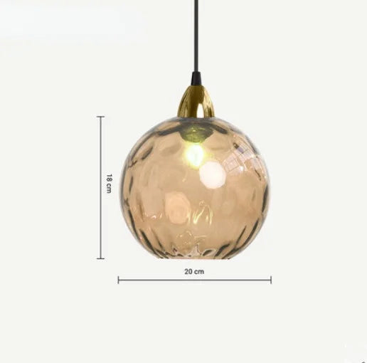 Elegant Glas Pendel Lys med Justerbar Højde