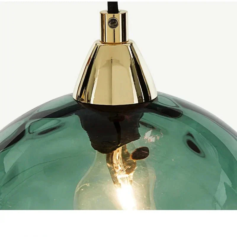 Transparent Glas Pendelampe med E27 LED Lyskilde