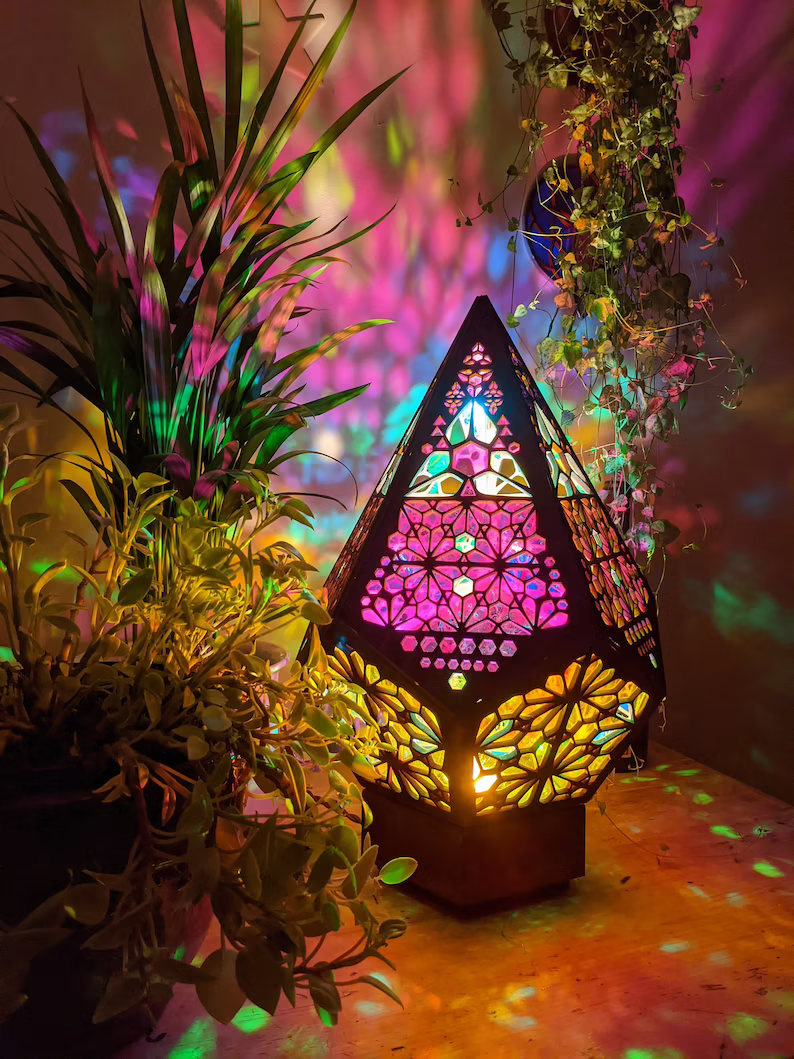 LED Bordlampe med Stjernehimmel og Farveskift