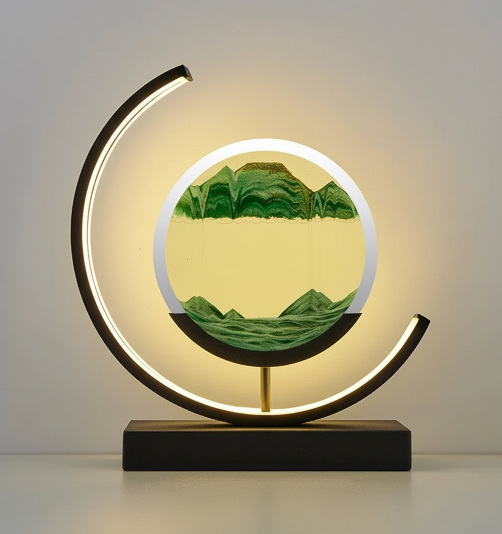 Håndlavet Keramisk Bordlampe med Varmt Lys