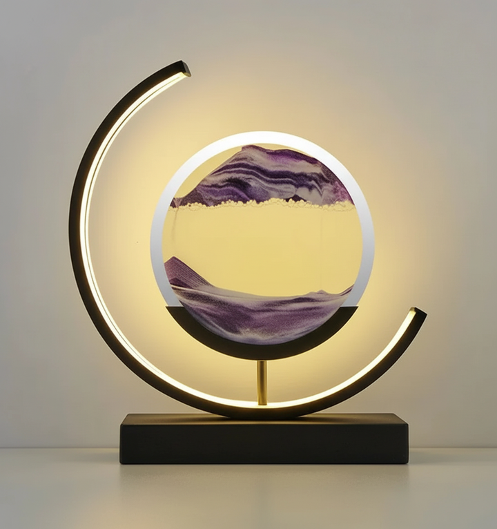 Håndlavet Keramisk Bordlampe med Varmt Lys