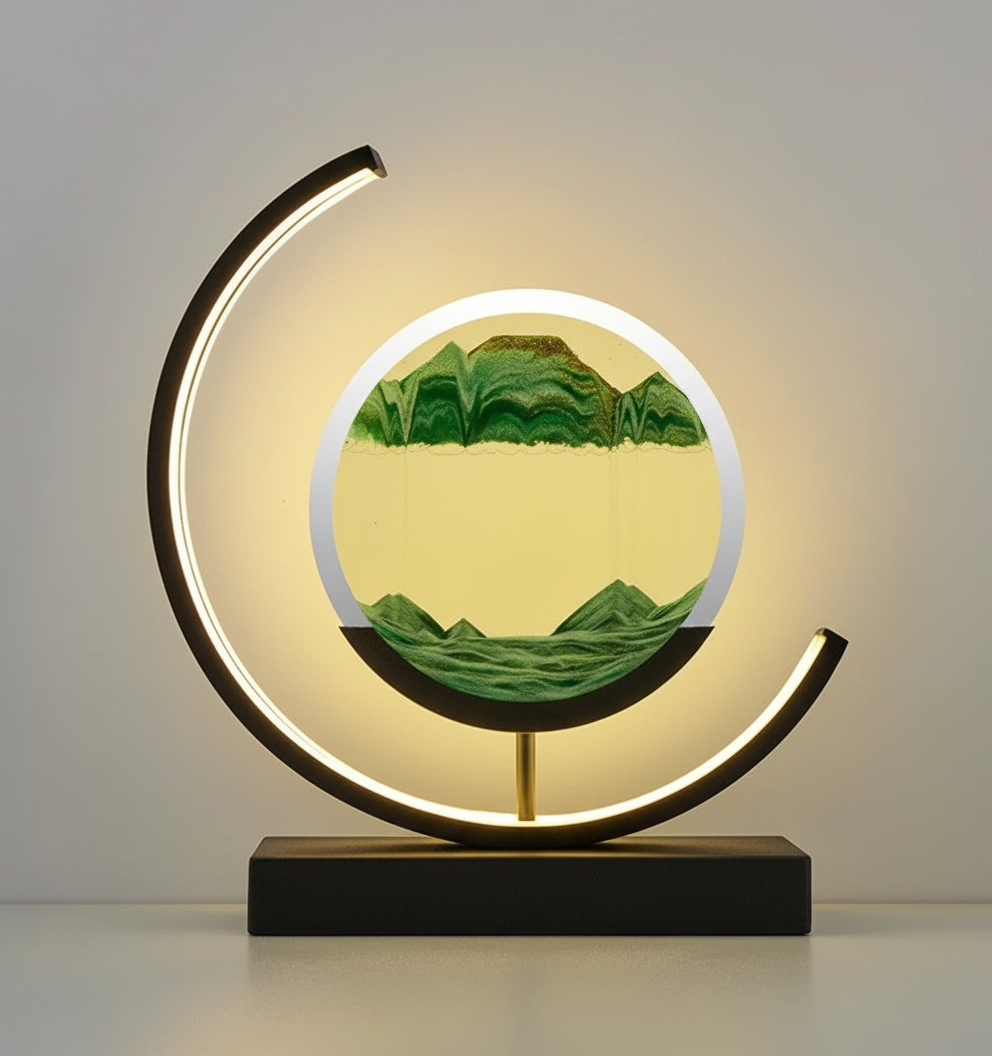 Håndlavet Keramisk Bordlampe med Varmt Lys