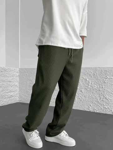 Elegante Herrenhosen mit Kordelzug und lockerem Schnitt