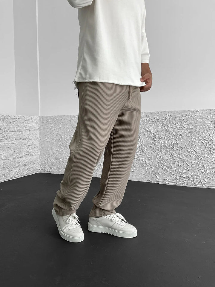 Elegante Herrenhosen mit Kordelzug und lockerem Schnitt
