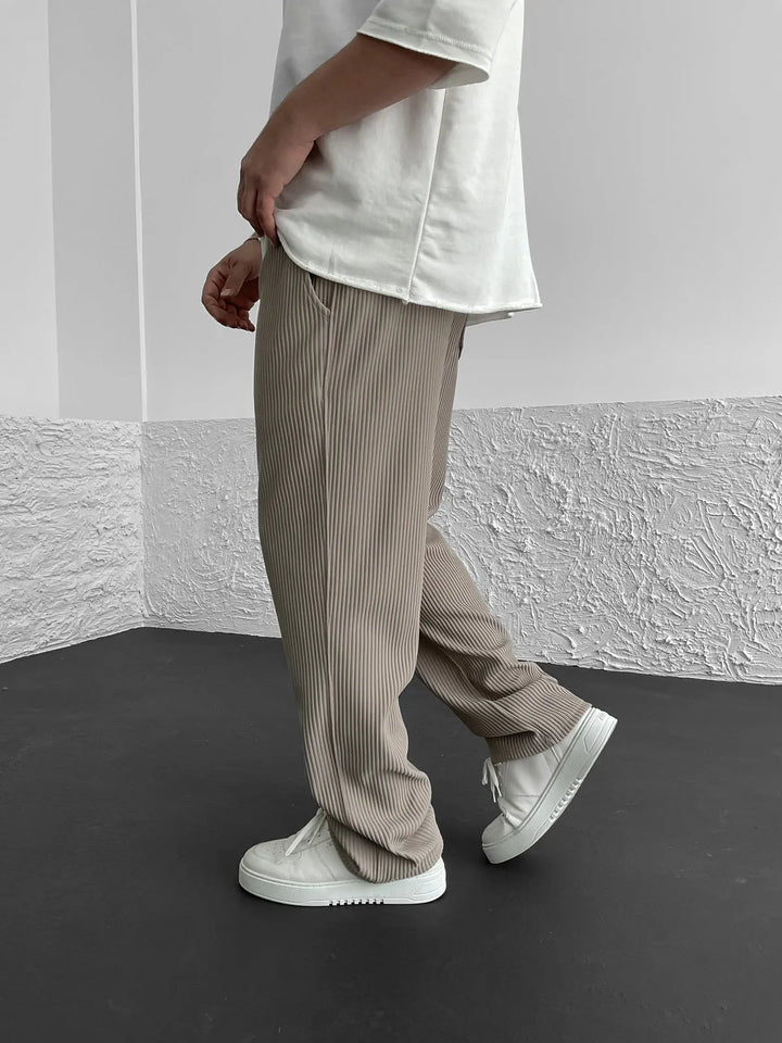 Elegante Herrenhosen mit Kordelzug und lockerem Schnitt