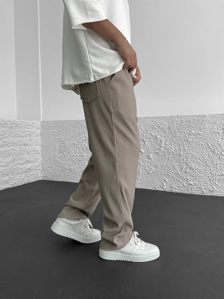 Elegante Herrenhosen mit Kordelzug und lockerem Schnitt