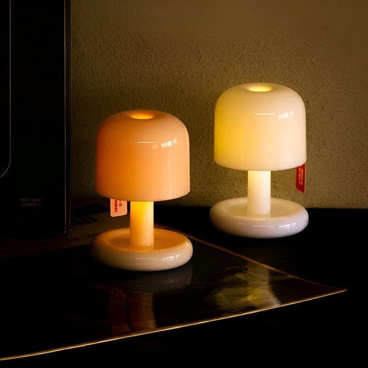 Bærbar USB Genopladelig Svampe Bordlampe med Blødt Lys