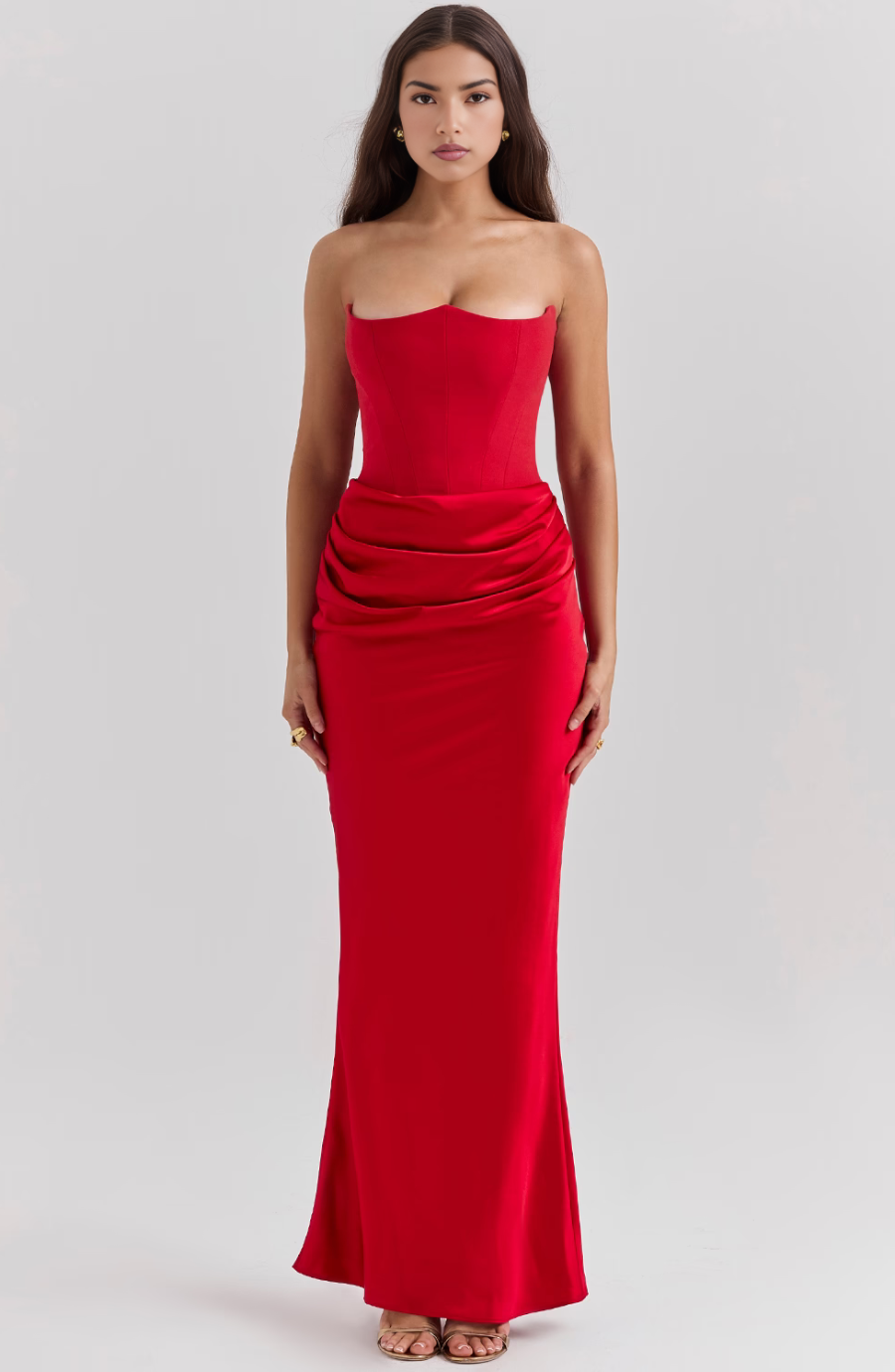 Camellia | Strapless Lace Evening Dress for Women - Perfect for Wedding Guests