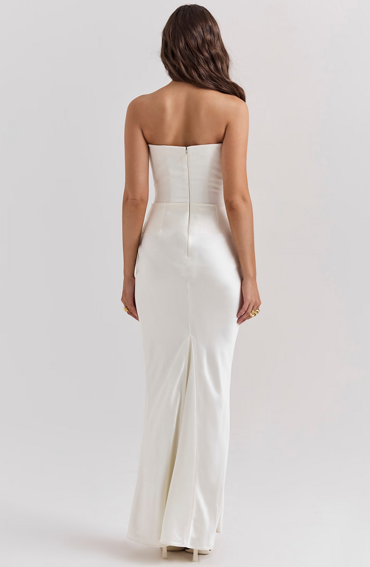 Camellia | Strapless Lace Evening Dress for Women - Perfect for Wedding Guests