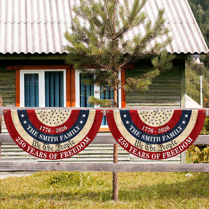 Personligt 250-års Jubilæums Fan Flag i Holdbart Lærred