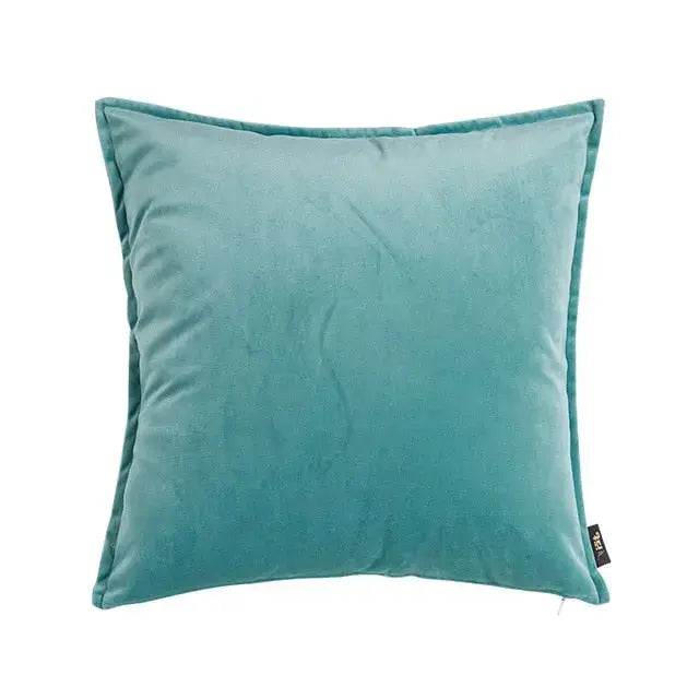 Elegant Velour Pude Cover med Skjult Lynlås og Flæsekant