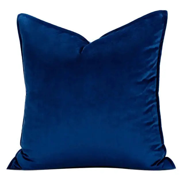 Elegant Velour Pude Cover med Skjult Lynlås og Flæsekant
