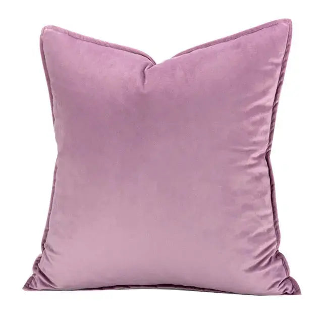 Elegant Velour Pude Cover med Skjult Lynlås og Flæsekant