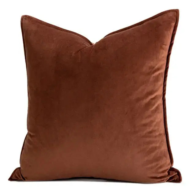 Elegant Velour Pude Cover med Skjult Lynlås og Flæsekant