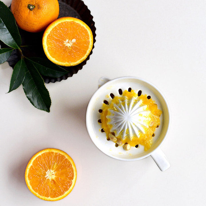 Manuel Citrus Saftpresser i Elegant Hvid Keramik