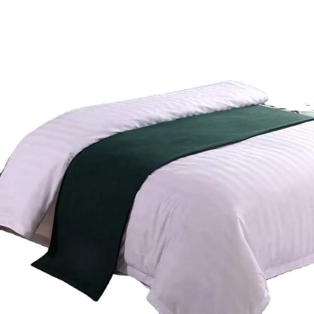 Elegant 3-delt Bed Runner Sæt med Pude Betræk til Queen og King Size
