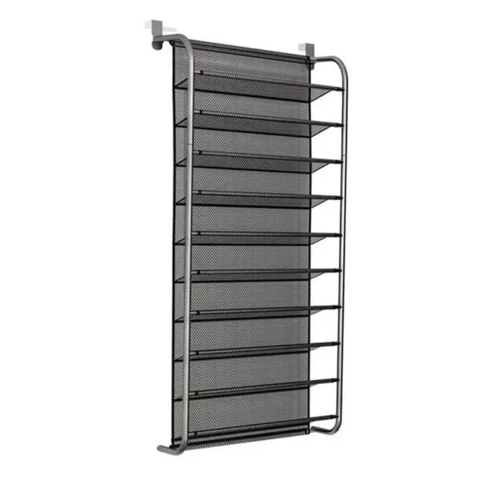 10-lags Over-the-Door Skoholder med Metalramme og Ventilerende Netregaler