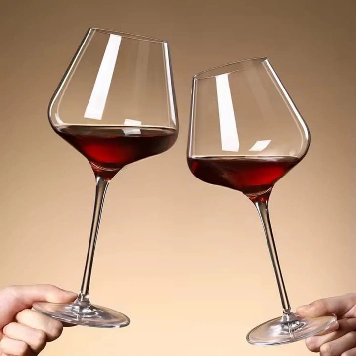 Oversized Vinglas i Krystalklar Glas - Sæt af 6