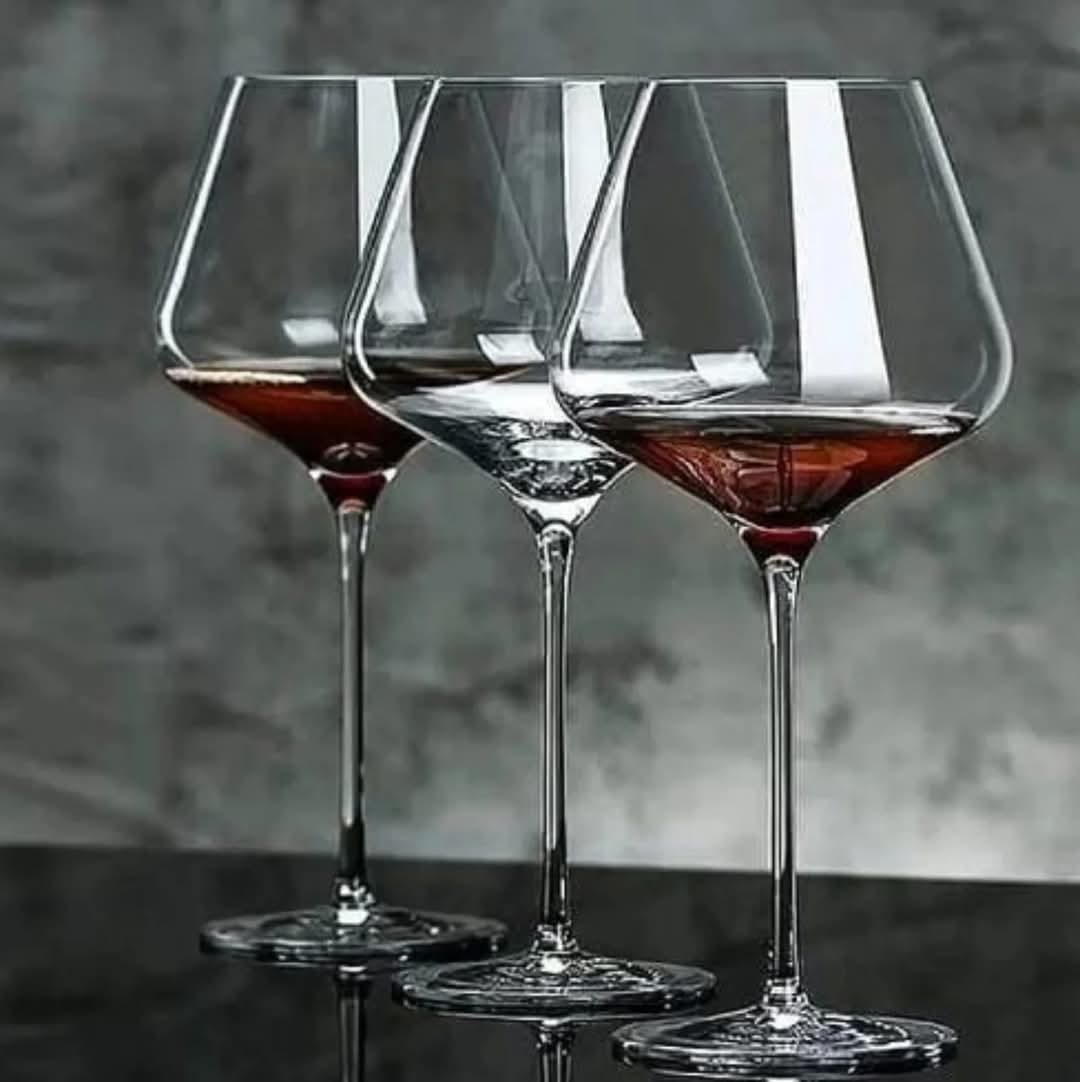 Oversized Vinglas i Krystalklart Glas - Sæt af 6