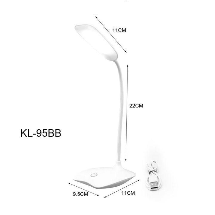 Dimmbar LED Skrivebordslampe med Touch Switch og USB Genopladeligt Batteri